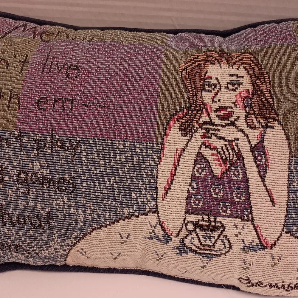 Shoebox Hallmark Pillow Men cant live with em can't play mind games without them